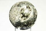 Polished Pyrite Sphere - Peru #195530-1